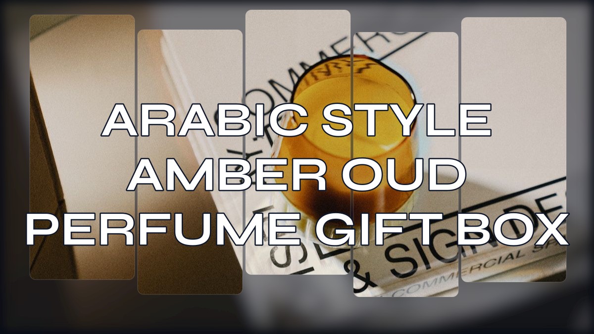 arabic style amber oud perfume gift box