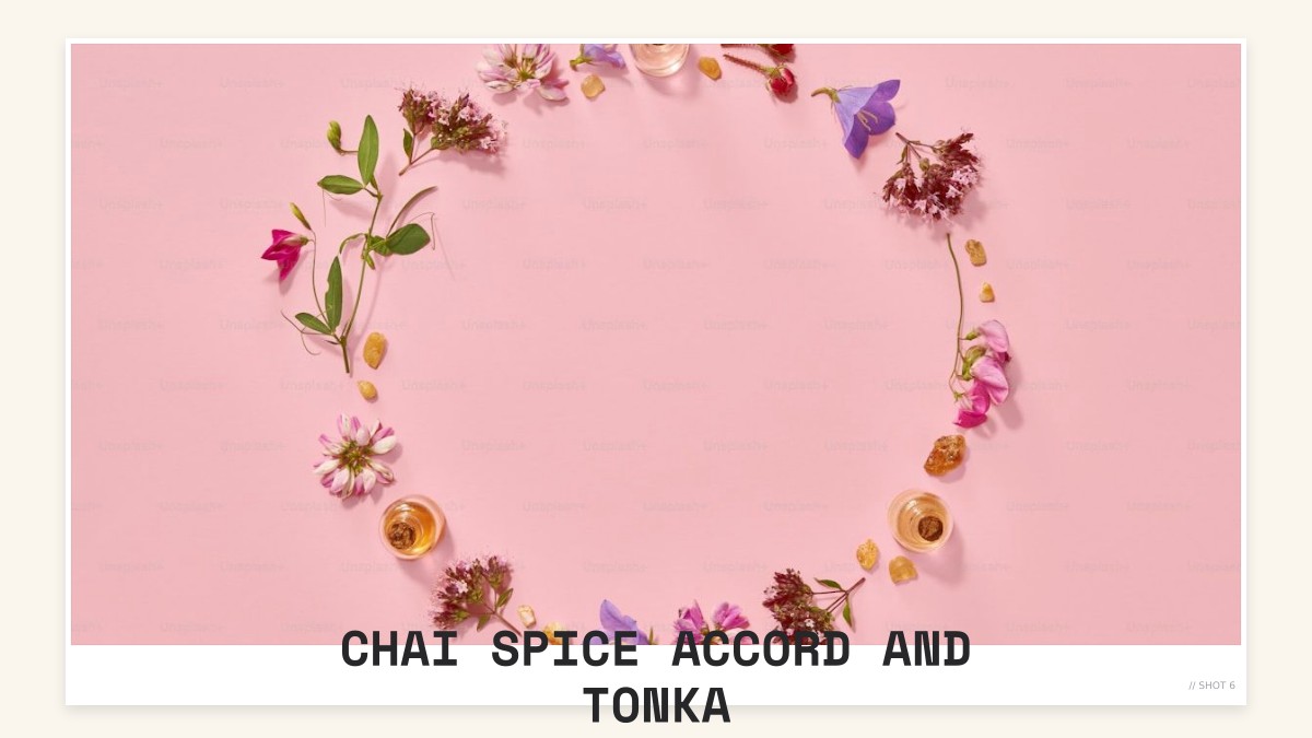 chai spice accord and tonka
