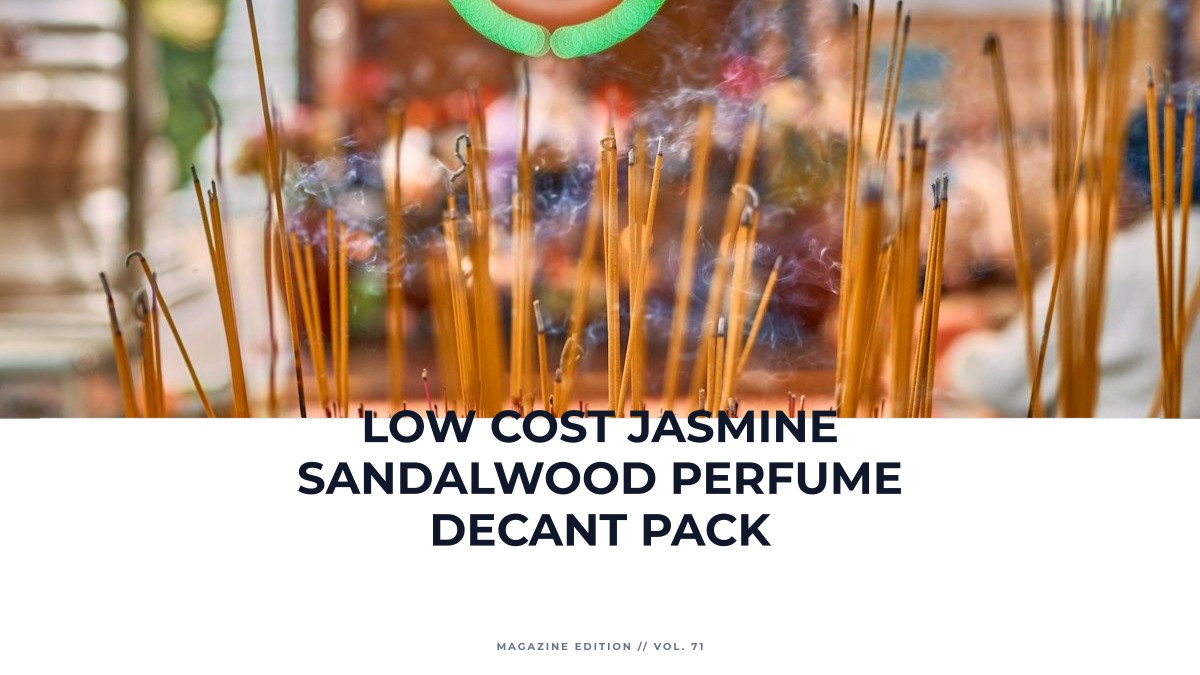 low cost jasmine sandalwood perfume decant pack