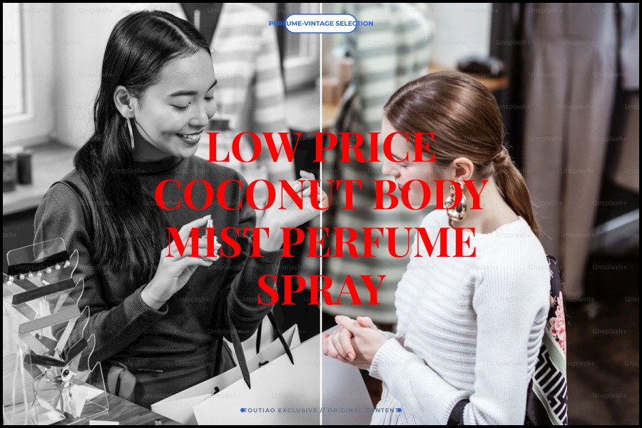 low price coconut body mist perfume spray