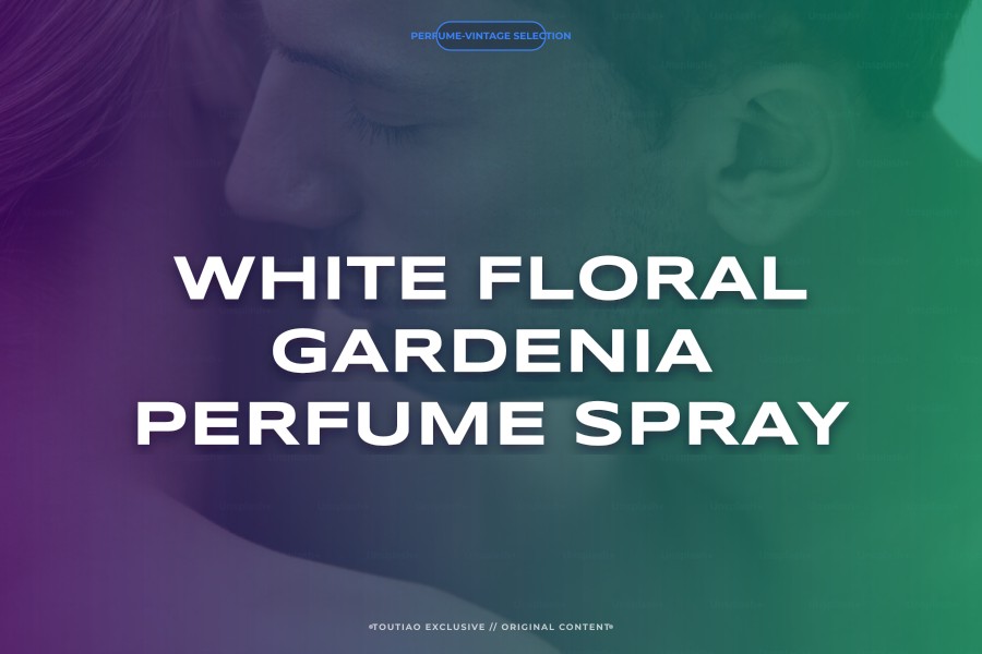 white floral gardenia perfume spray